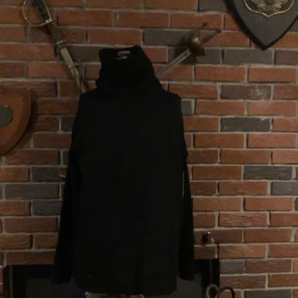 Cyrus Knit Sweater With Hand Warmer Pocket Black